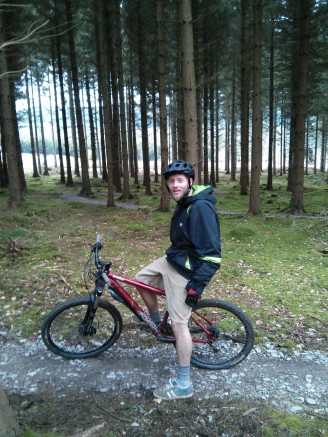Me on my new bike! We took a photo break mid climb to give the old legs a rest!
